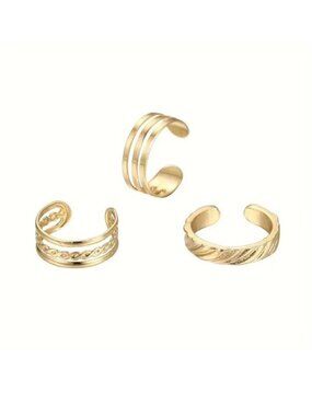 Toe Rings Foot Jewelry 3pc Adjustable Beach Boho Vacation Trendy Stylish Goddess